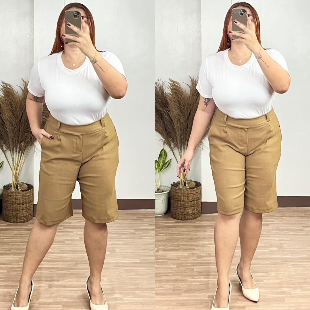 Arspire Fashion Casual Pedal Summer Woven Short - Khaki