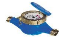 Water Meter Horizontal Brass Small Body