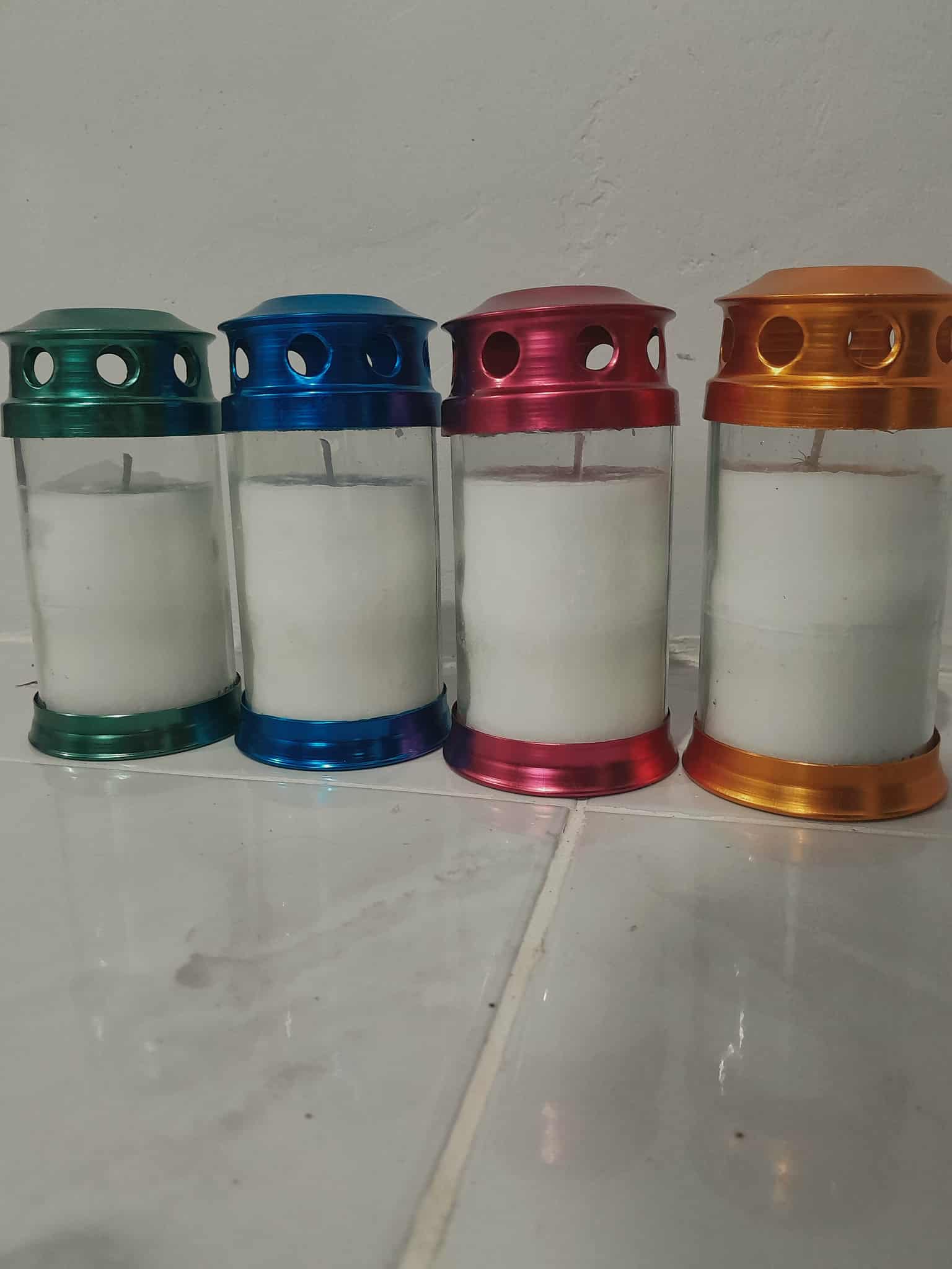 Windproof smokeless candles glass
