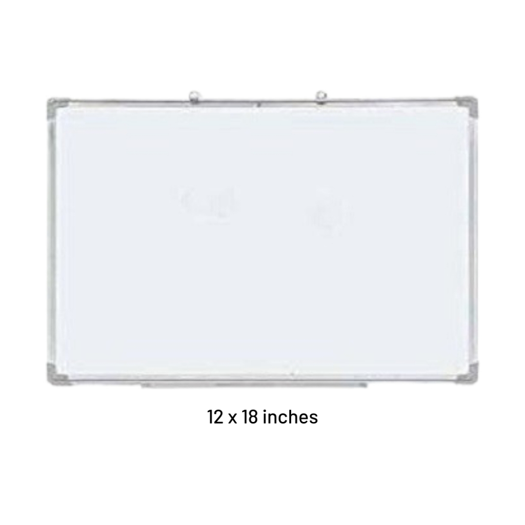 Magnetic Whiteboard 1x1.5ft 12x18in With Aluminum Frame | Plywood Back | Hooks Holder Corners