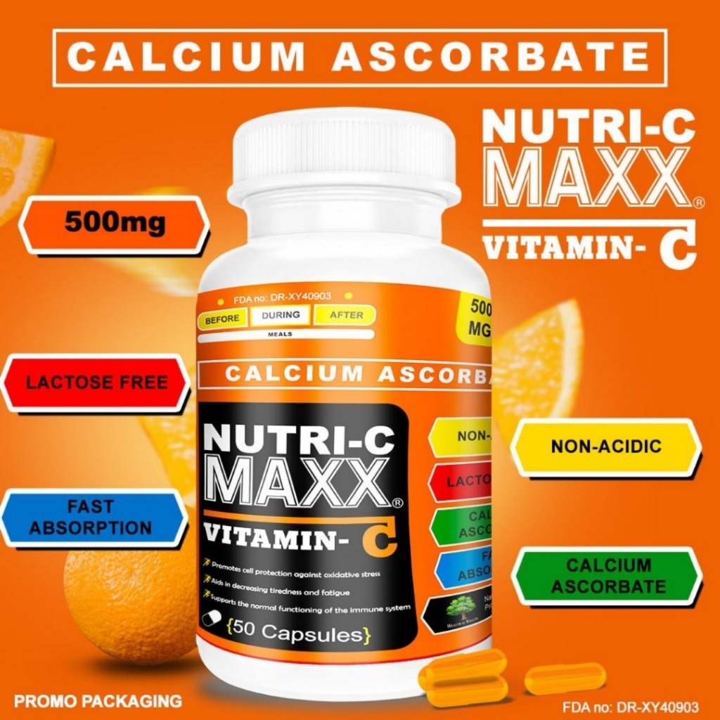 Nutri-C Maxx Official Calcium Ascorbate Vitamin C 500mg