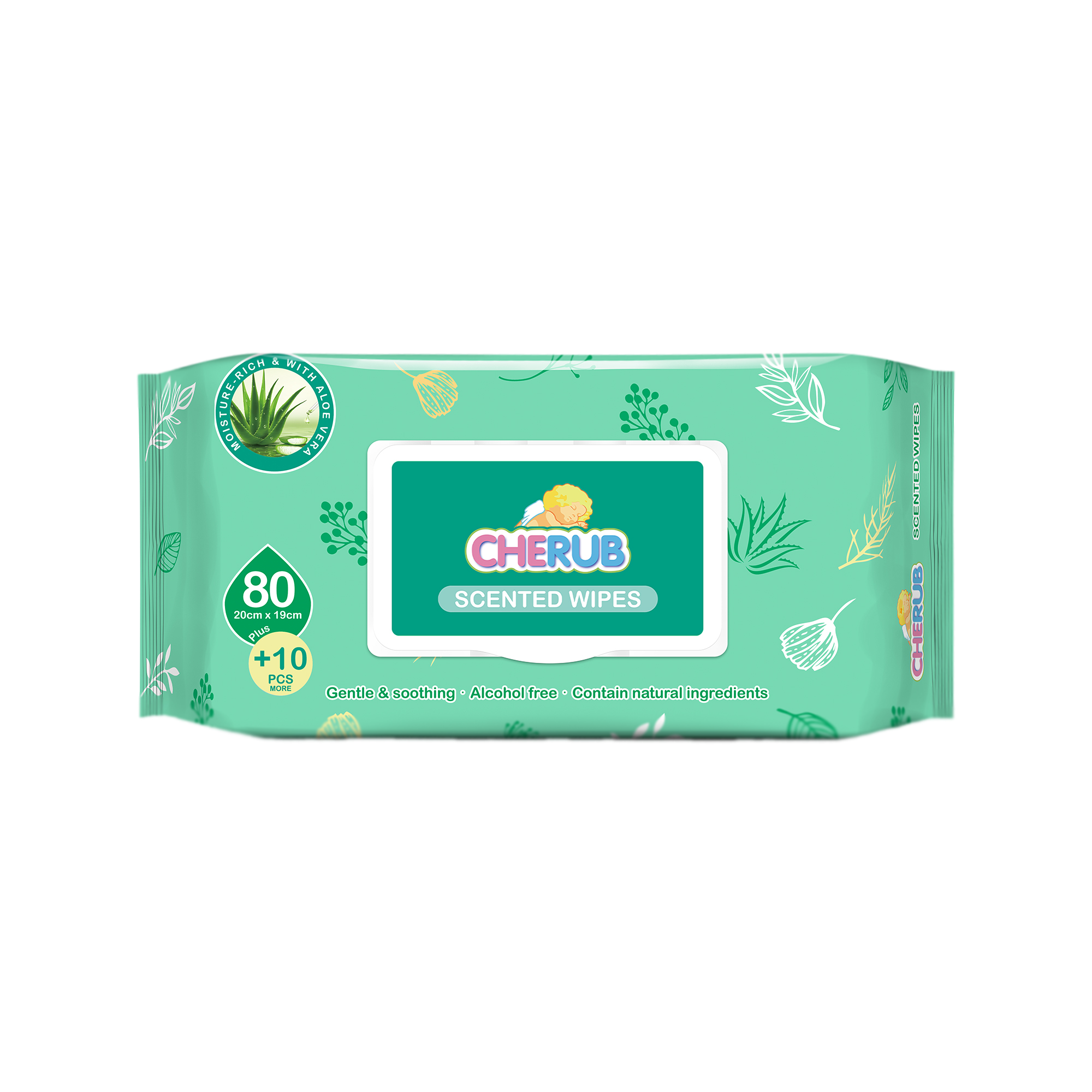 Cherub Baby Wipes 80's Scented (Green)