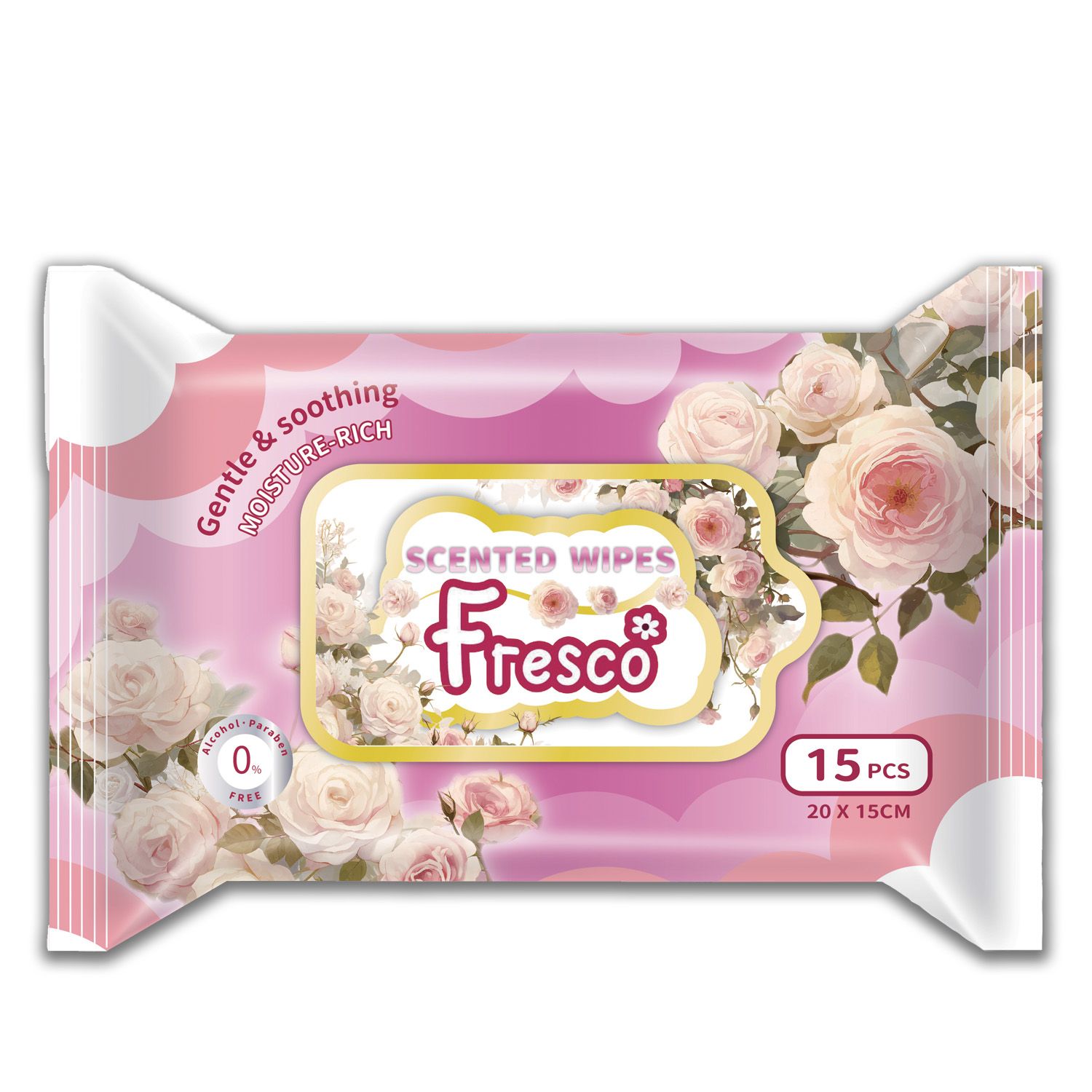 Fresco Scented Wipes 15'S