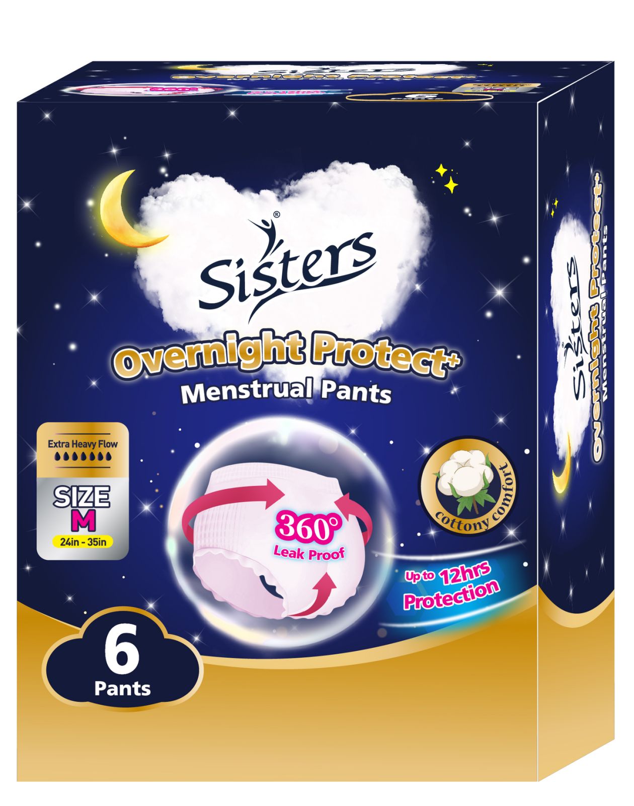 Sisters Overnight Menstrual Pants Medium 6's