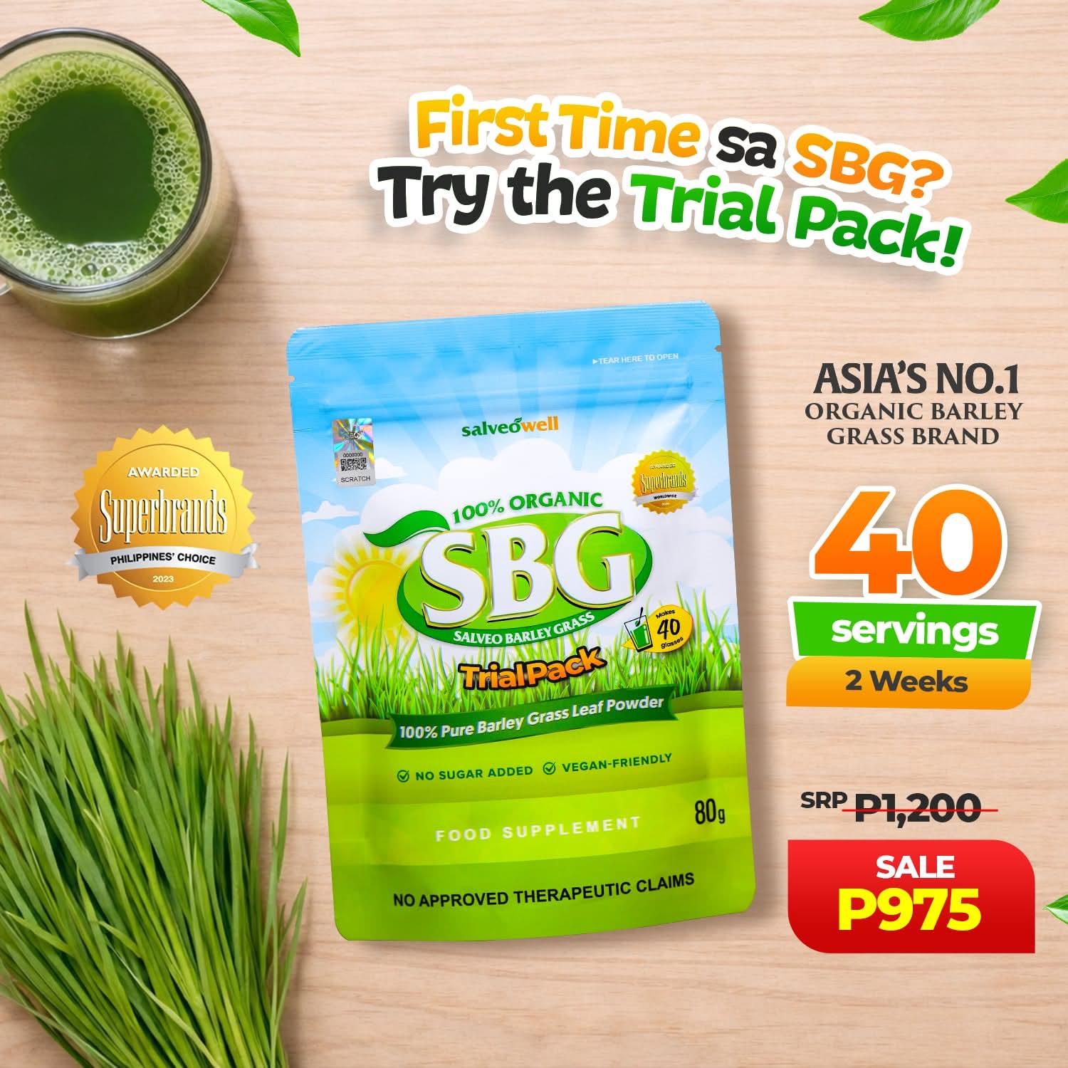 Salveo Barley Grass ( SBG ) Trial Pack