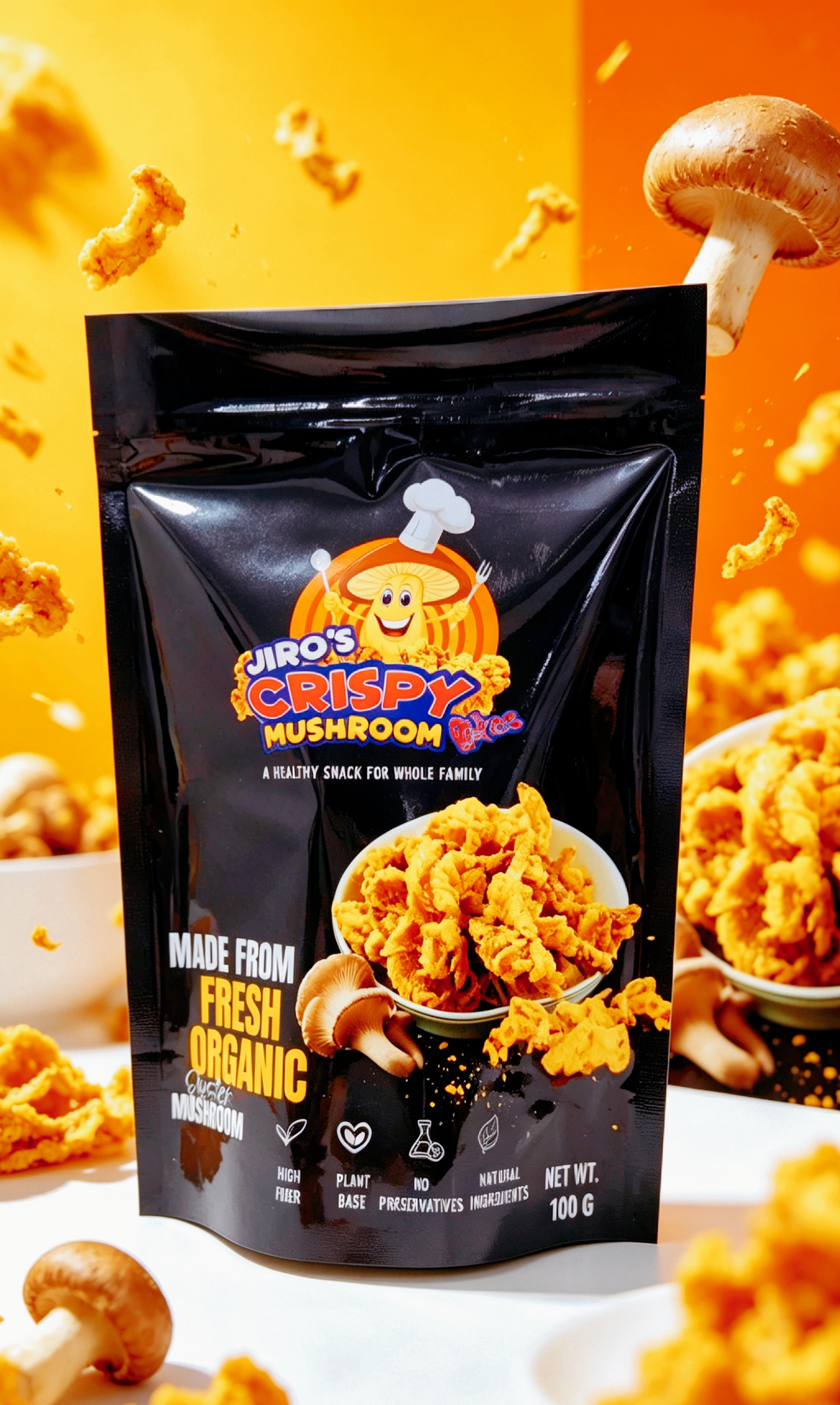Jiros shake2x Crispy mushroom chips