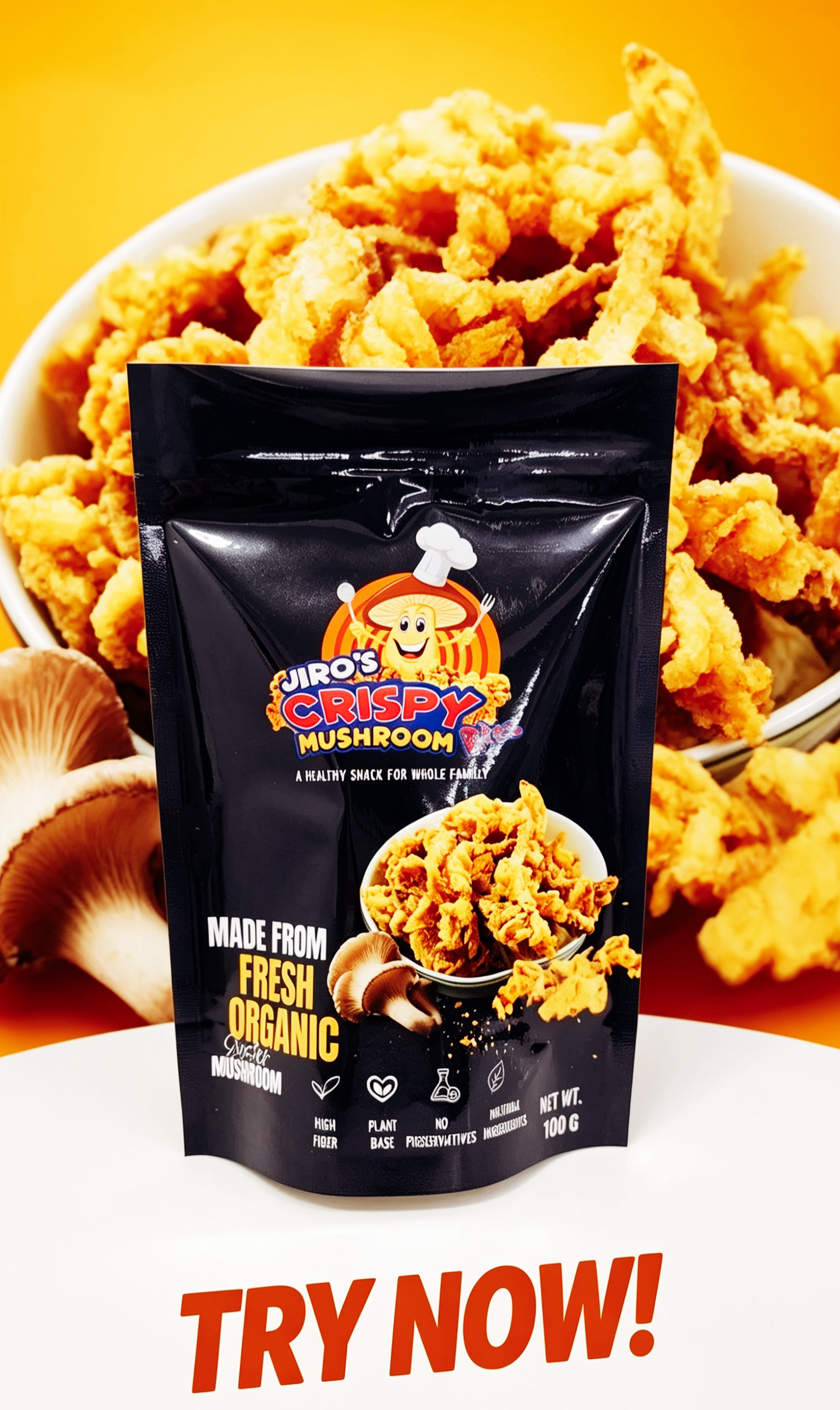 Jiros shake2x Crispy mushroom chips 5pcss