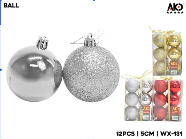 12Pcs Set Christmas Balls 5cm Home Party Ornaments Hanging Decor Supplies Party Decoration Magical Set Festive Christmas Balls for Holiday Decor BIG DISCOUNT