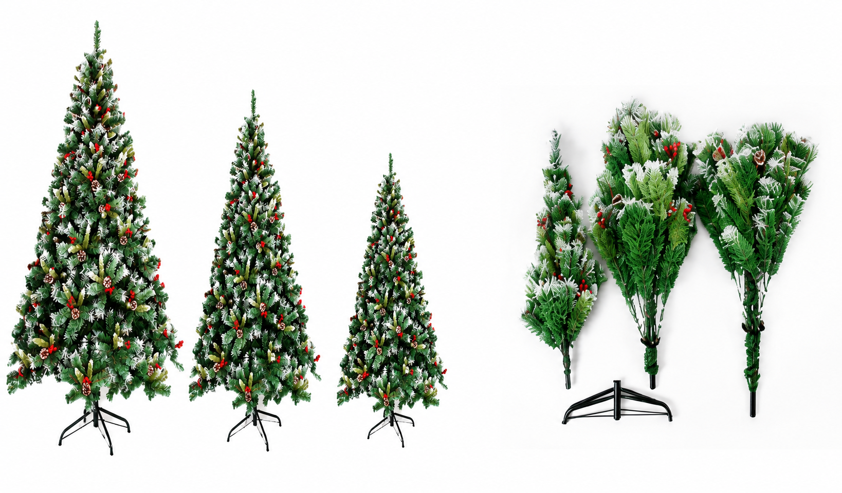 7FT Premium Snow-Flocked Christmas Tree with Red Berries 🎄