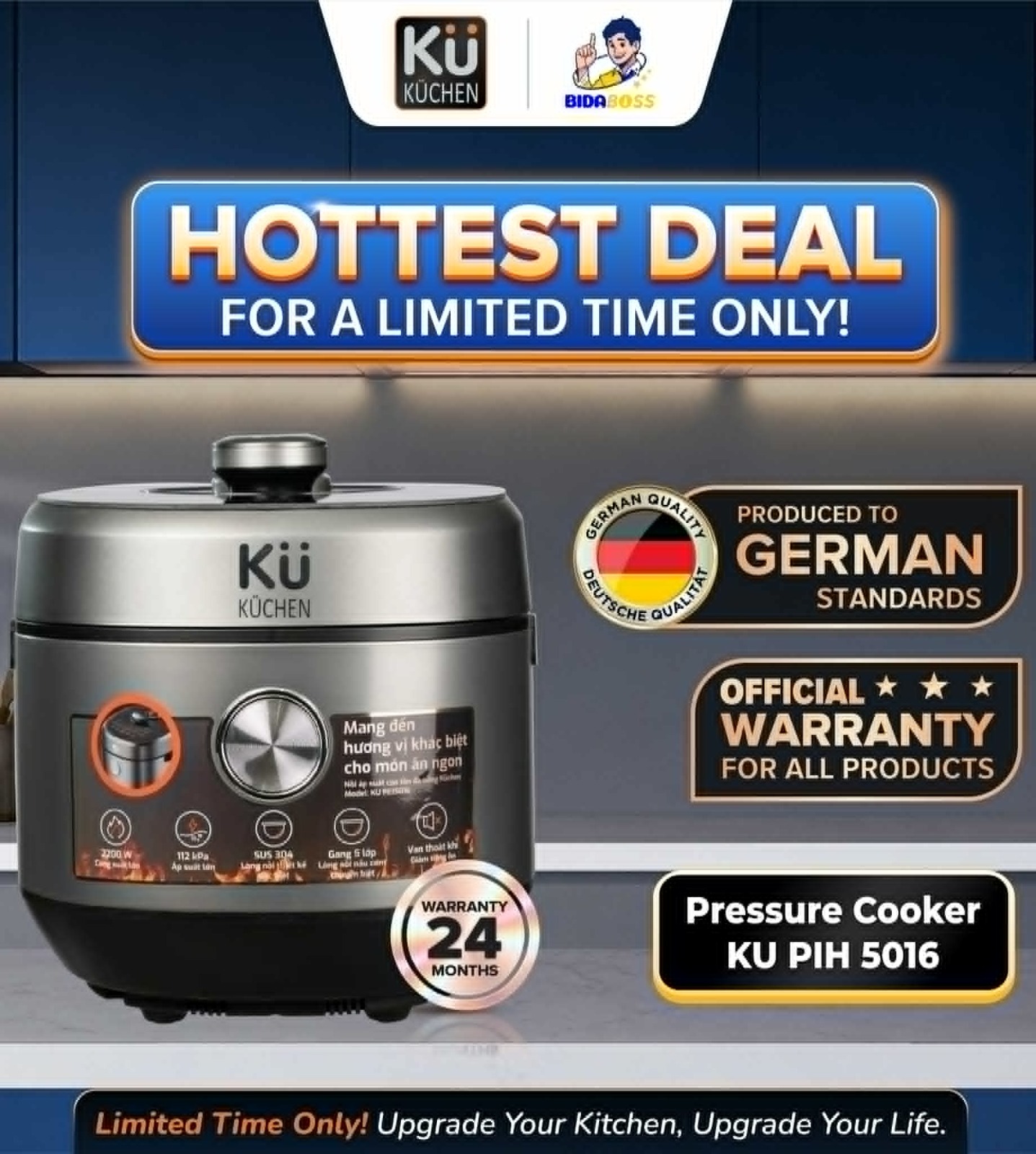 KuKuchen IH PRESSURE COOKER KU PIH5016