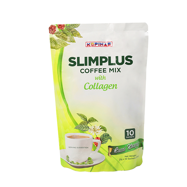 KOPINAS Slimplus Coffee Mix with Collagen - L-Carnitine, Green Coffee, Green Tea & Collagen for Healthy Weight & Skin Health, FDA Approved, FR-4000009563348, Beverage - Healthcare, Colagen