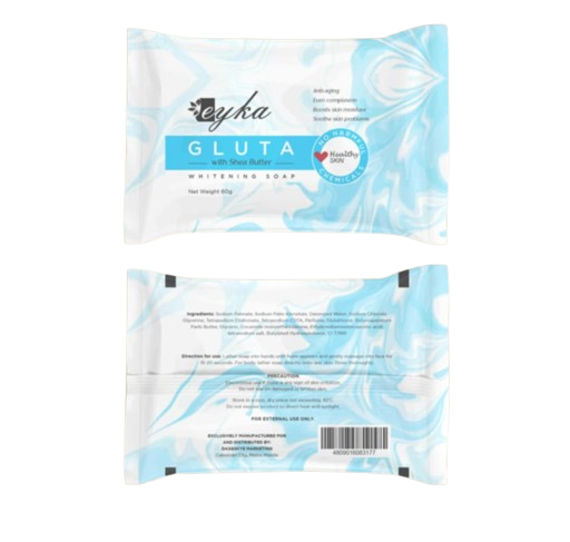 Eyka Gluta Soap 60g Pillow Pack Intensive Whitening Anti-Aging Revitalize Moisturize Skin Lightens Scars Blemishes Daily Use Body Care Lightening