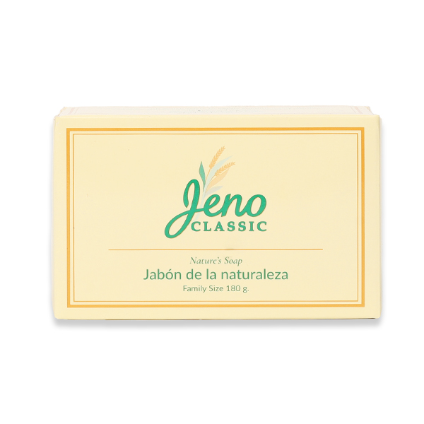 JENO Classic Moisturising Soap 180g - Natural Ingredients for Radiant Skin Gentle Mild Formula Family Size for Comfortable Daily Cleansi