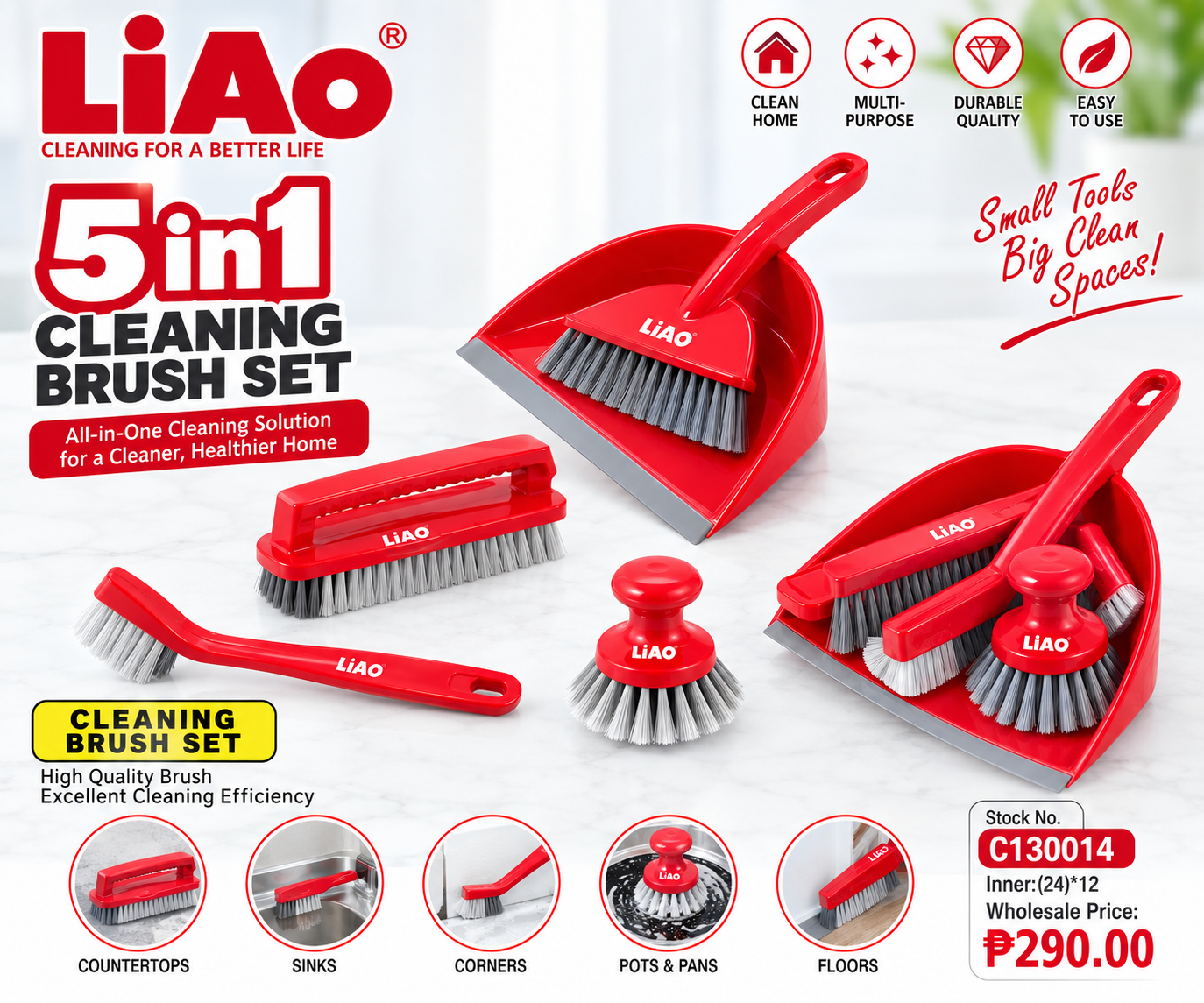 5-in-1 Cleaning Brush Set