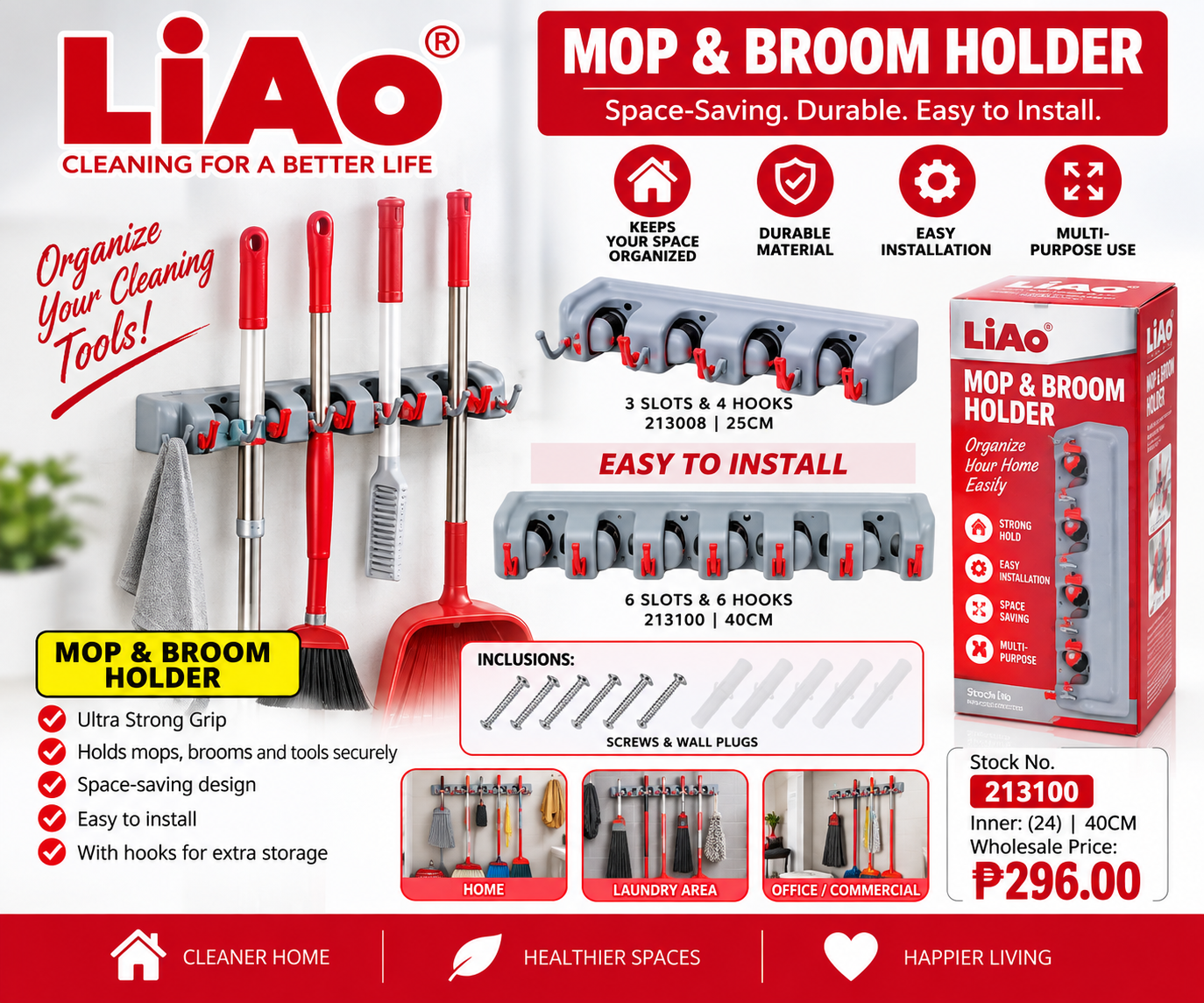 5-Slot/6-Hook Cleaning Organizer
