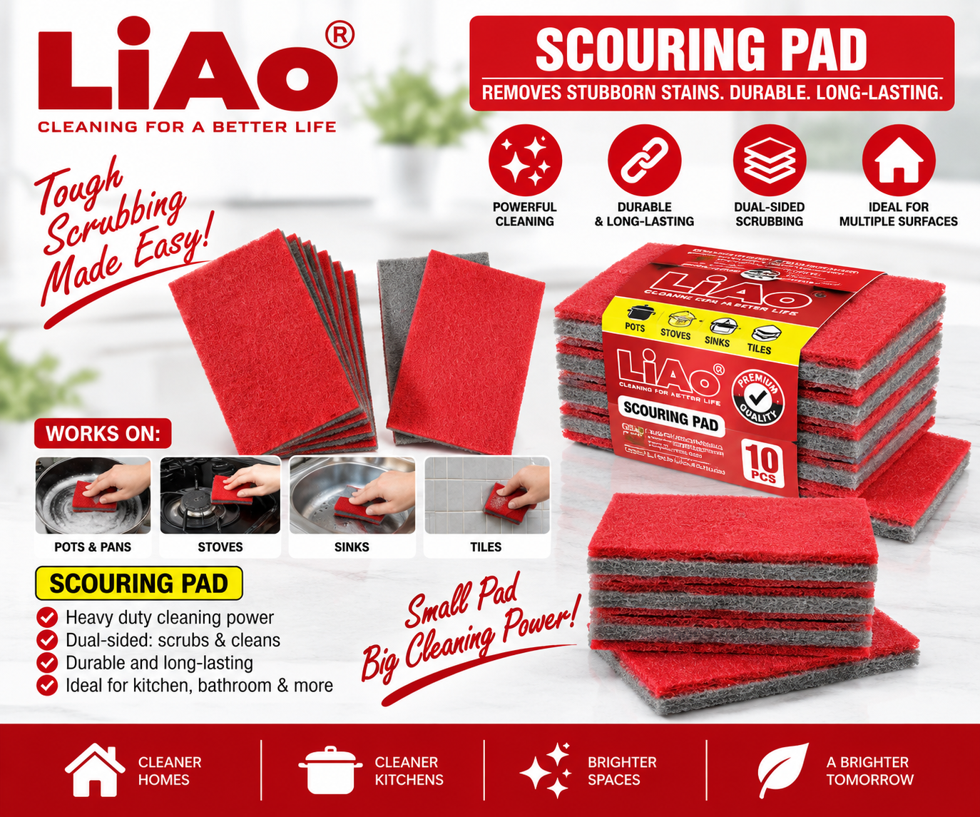 10pcs Scouring Pads