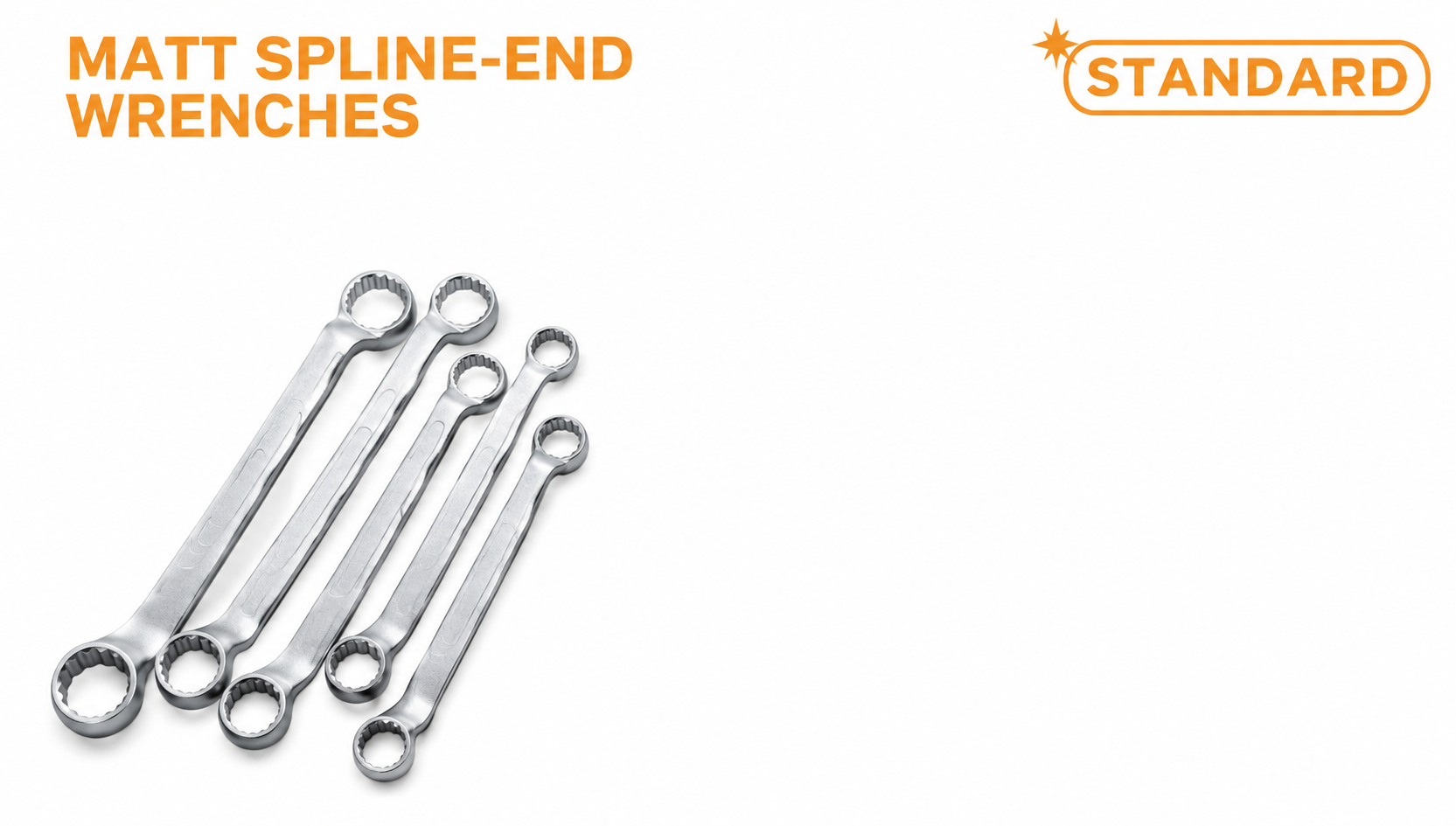 10×11mm Matte Spline-End Wrench