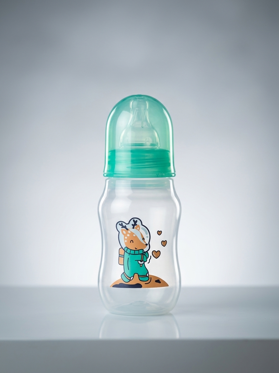 Stony Angel 4oz Feeding Bottle for Babies 3-6 Months BPA-Free Anti-Colic Valve FDA Approved Heat Resistant Up to 120°C Made in Thailand