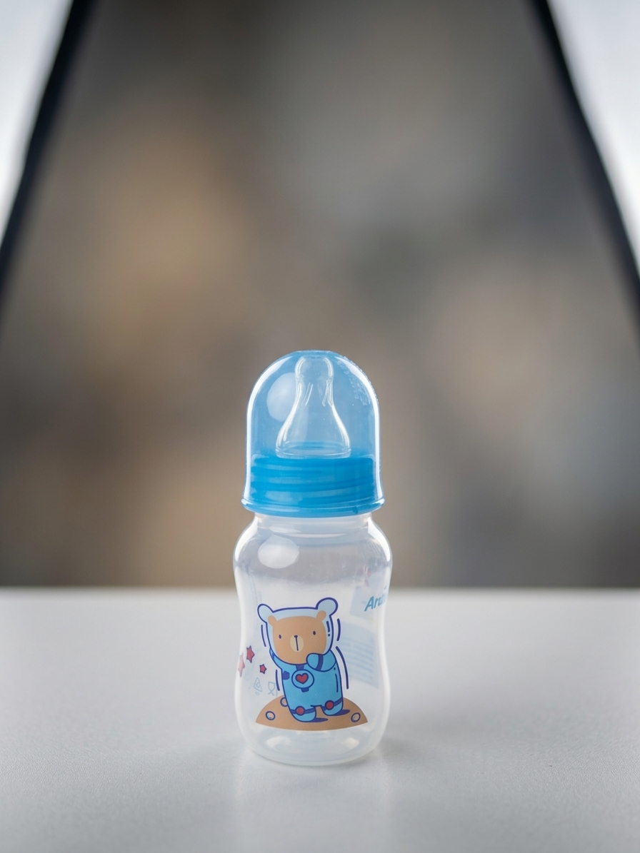 Stony Angel 4oz Feeding Bottle for Babies 3-6 Months BPA-Free Anti-Colic Valve FDA Approved Heat Resistant Up to 120°C Made in Thailand