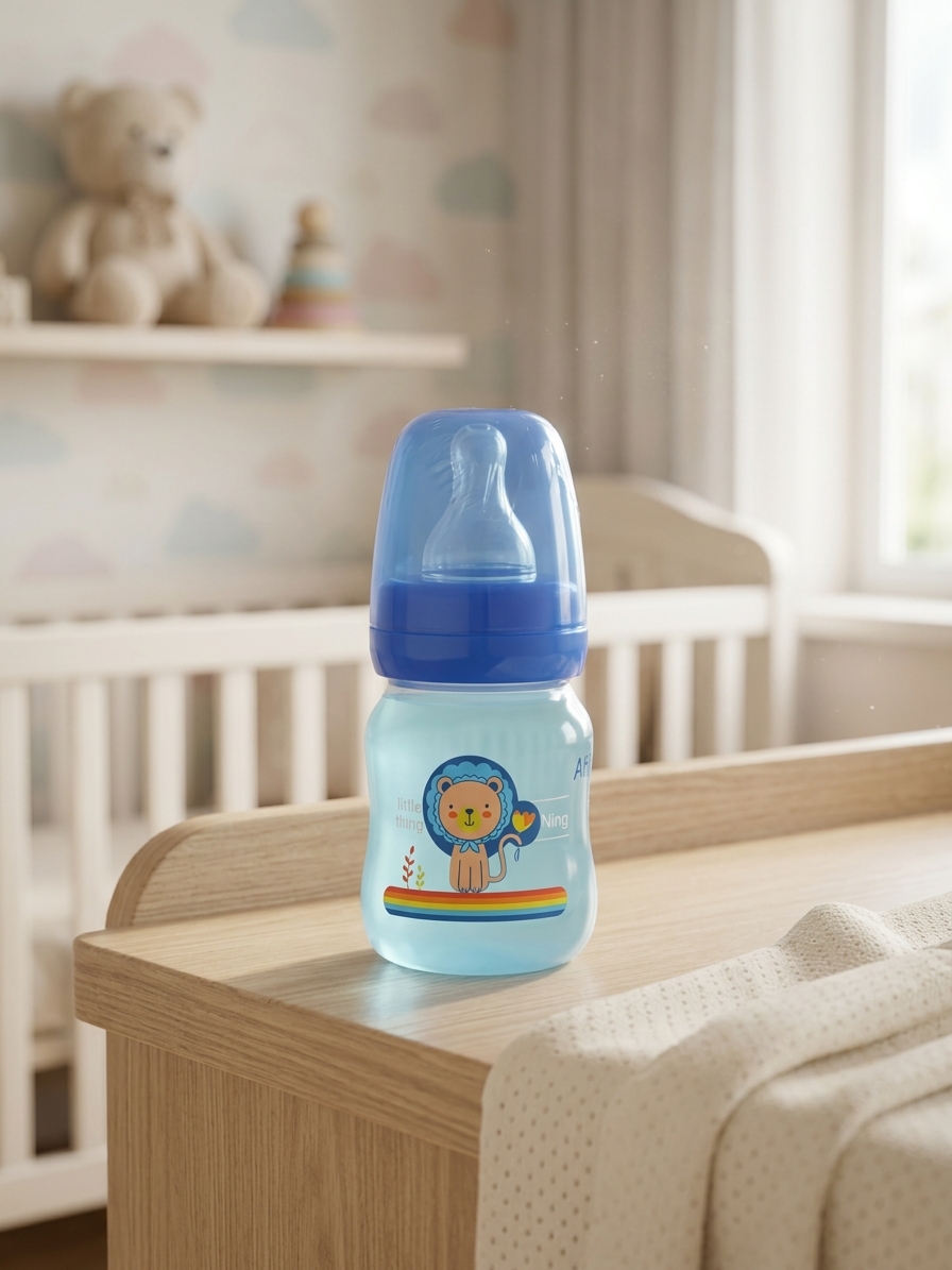 Stony Angel Feeding Bottle 2oz for Babies 0-3 Months Food-Grade Silicone BPA-Free Anti-Colic Valve FDA Approved Heat Resistant up to 120°C Made in Thailand
