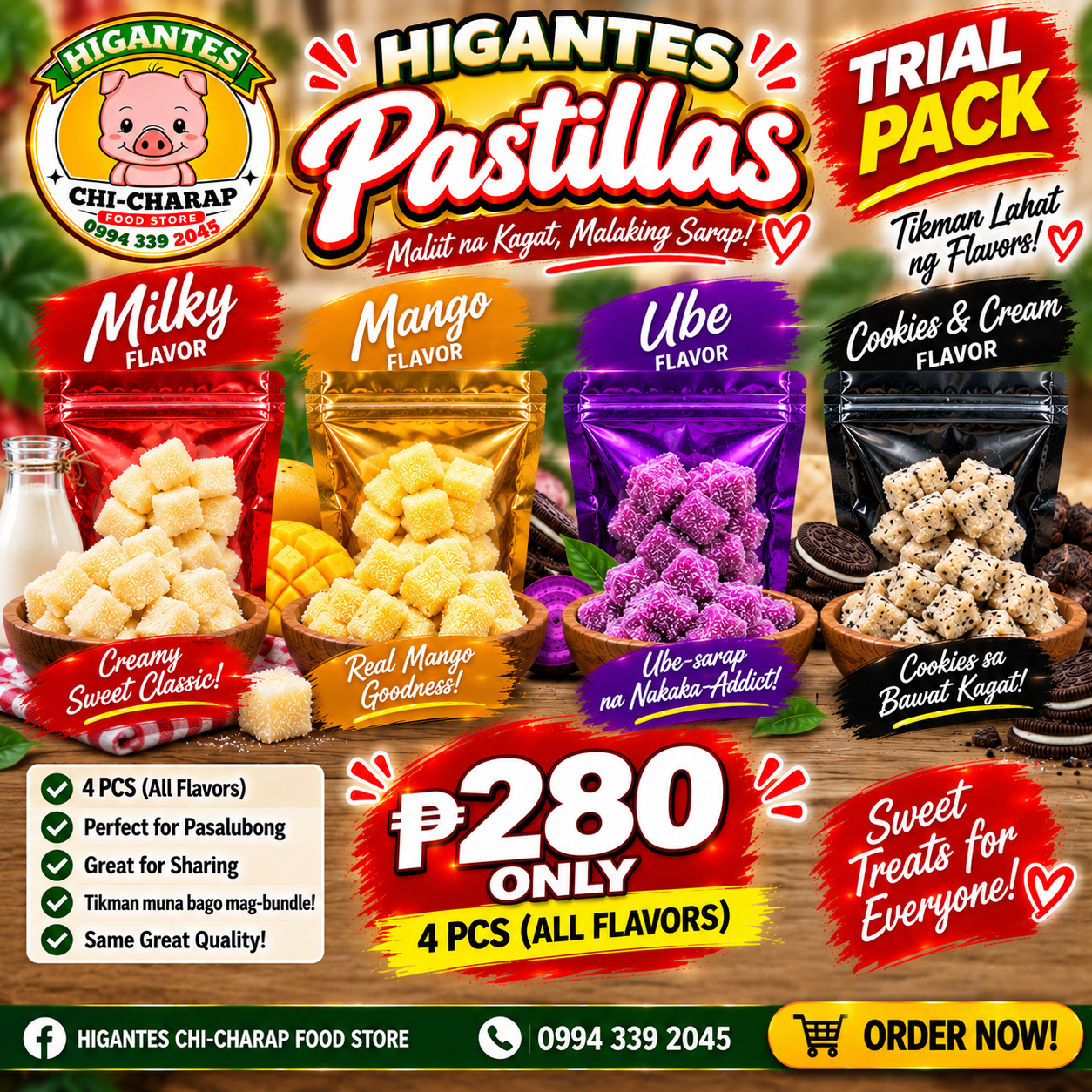 4 in 1 Yummy Pastillas Trial Pack