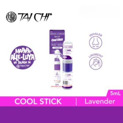 Tai Chi Cool Stick Inhaler + Roll-on Liniment Lavender Scent | Nasal Decongestant