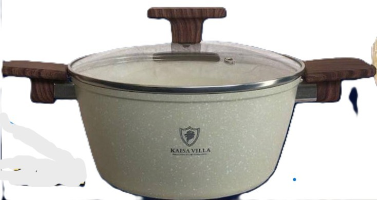 20cm NON-STICK CASSEROLE (WHITE)