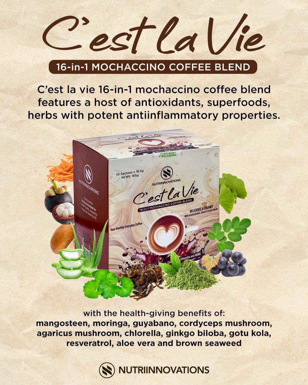 16-in-1 Mochaccino Blend with Antioxidants, Herbs, and Superfoods Moringa