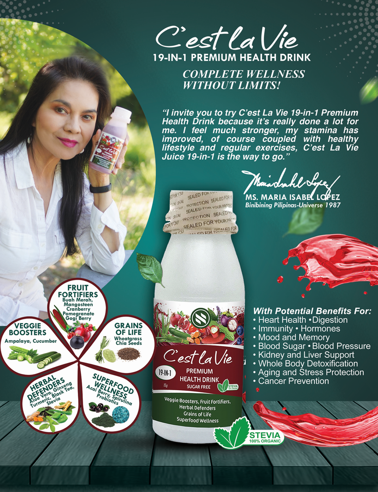 C'est la vie 19-in-1 Premium Juice Drink - Sugarfree