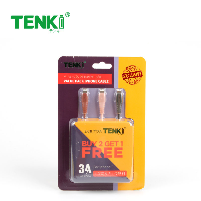 TENKI iPHONE CABLE DARK 2+1(FREE)
