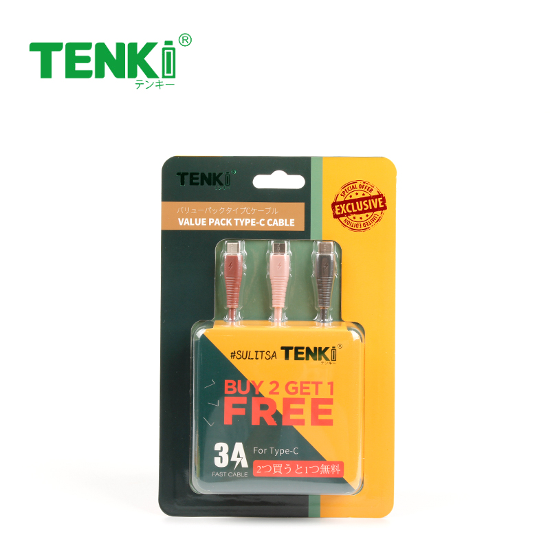 TENKI Type-C CABLE DARK 2+1(FREE)