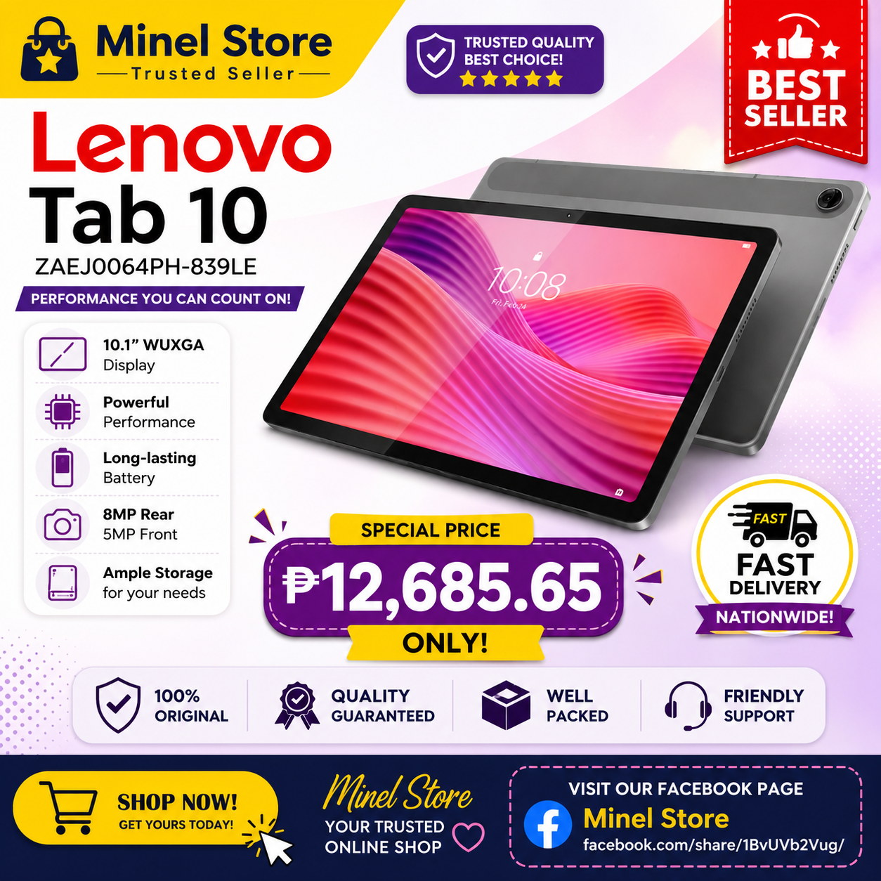 Lenovo Tab 10 ZAEJOO64PH-