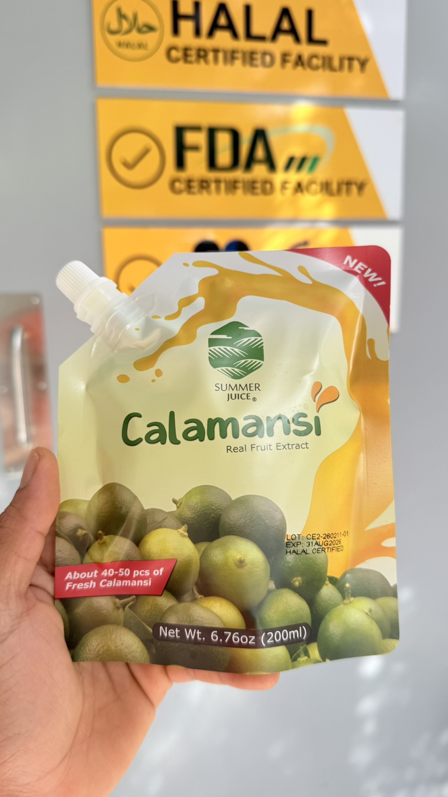 Summer Juice 100% Pure Calamansi Extract Pouch - Ready to Use Liquid Citrus Seasoning & Drink Base