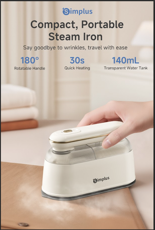 PORTABLE HANDHELD WET AND DRY IRON (2 IN 1)