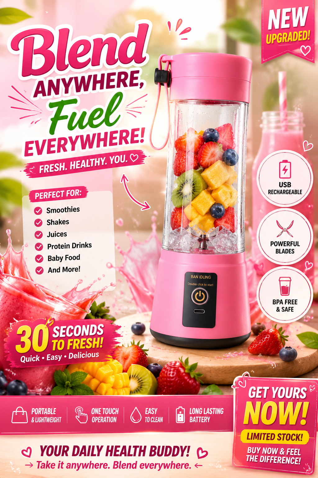 USB Blender Juicer (Violet)