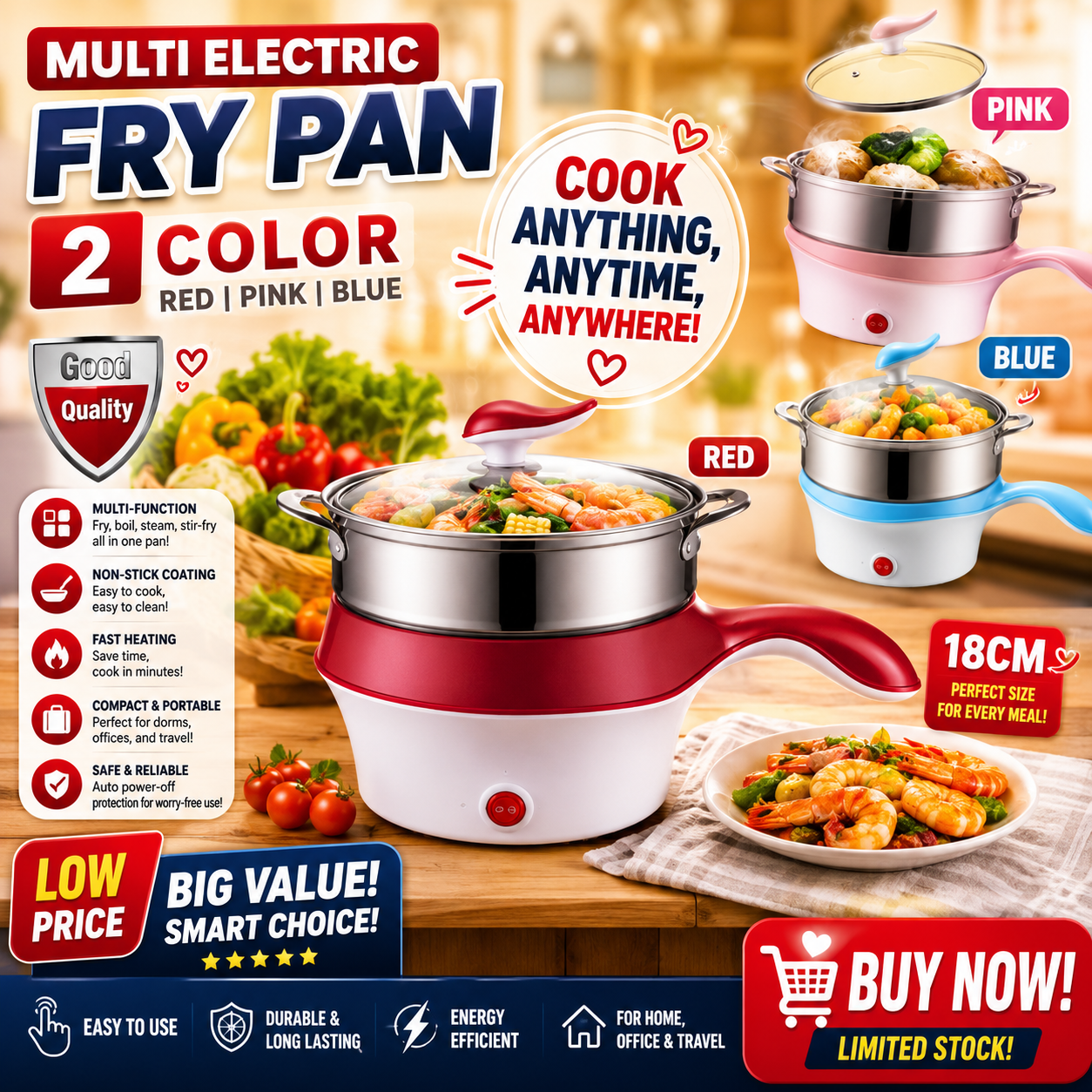 Electric Cooker Pot (Multi-Function)