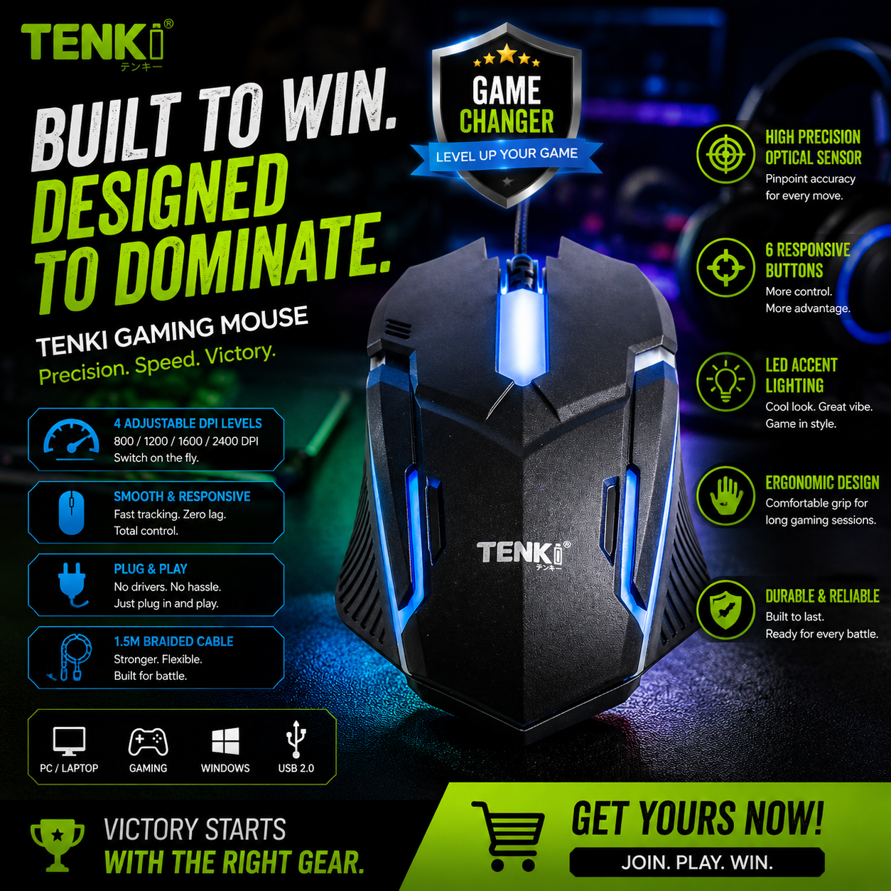 TENKI 3D USB Gaming Mouse