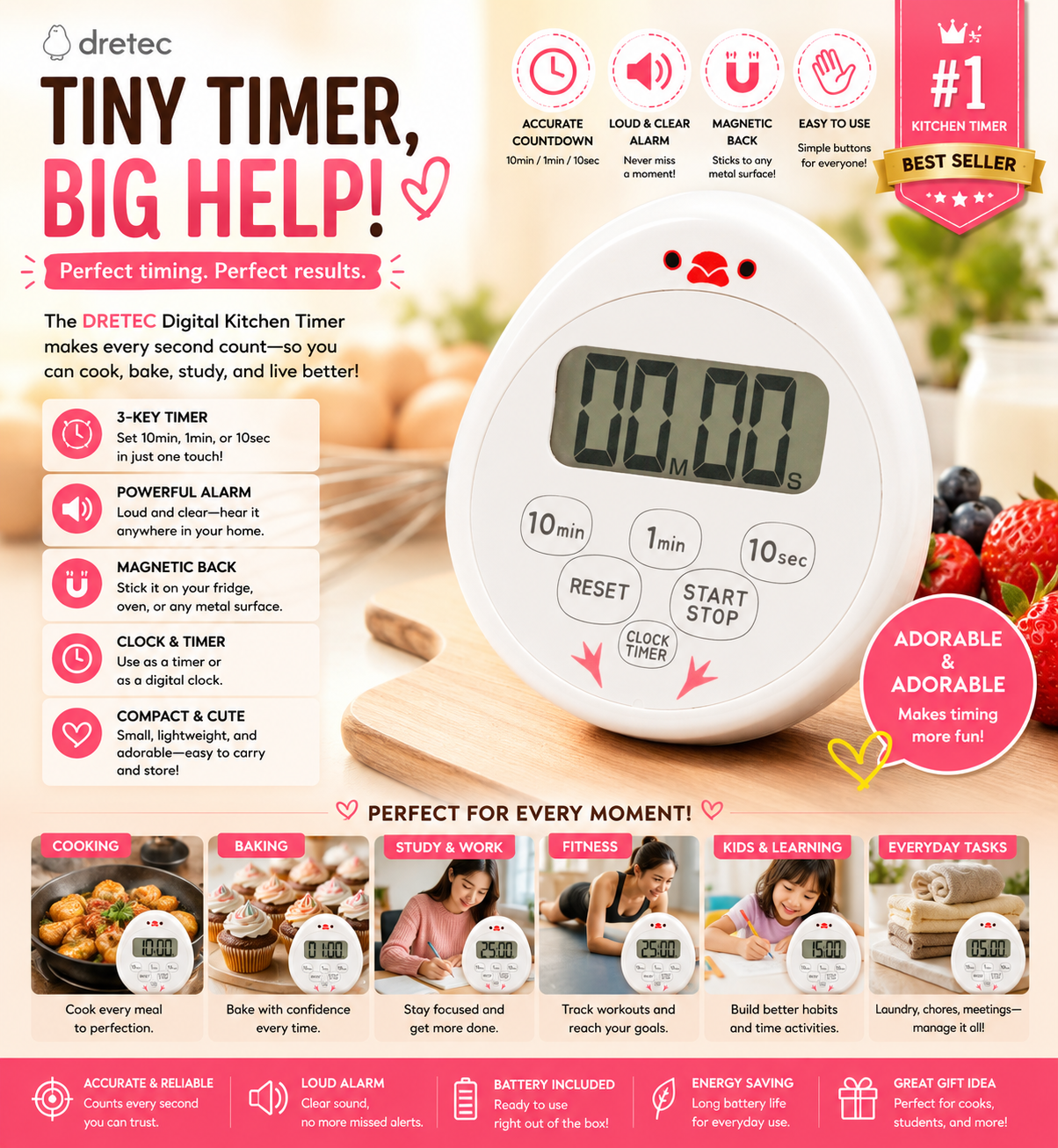 Dretec Digital Kitchen Timer