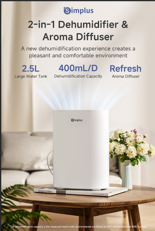 Simplus 2-in1 DeHumidifier & Aroma Diffuser 2.5L