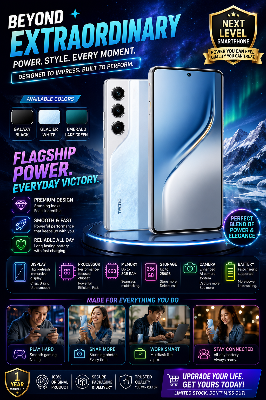 Techno Camon 40 PRO 5G 256GB+12GB