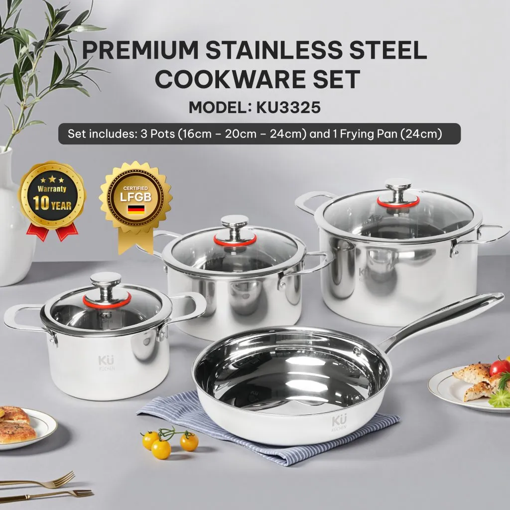 Kuchen Cookware - STAINLESS STEEL COOKWARE SET KU3325