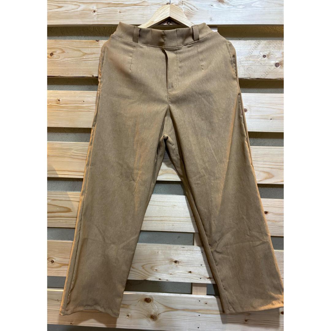 Corporate Plus Size Classic Straight Cut Pants - Mocha Brown