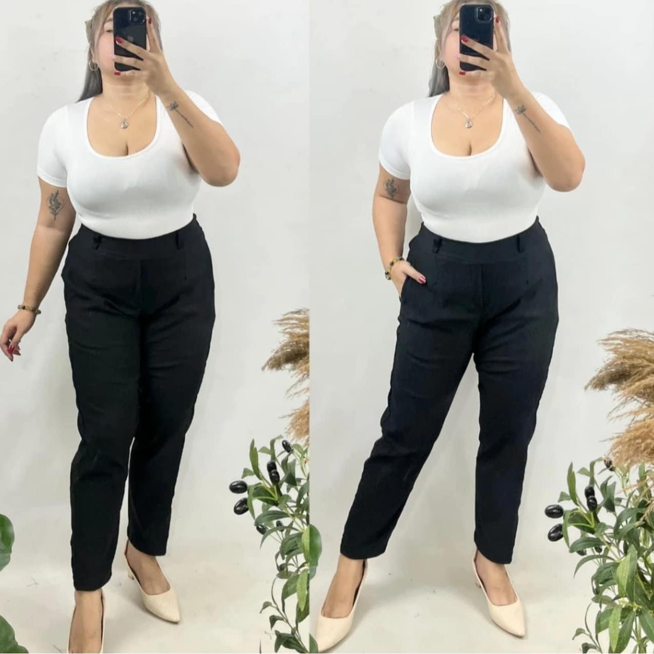 Corporate Plus Size Unisex Pants - Black