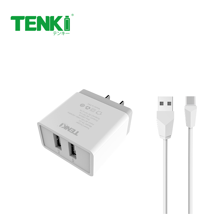 ‼️BRAND NEW SEALED‼️Tenki U2SET Wall Adaptor Set Double Port - White