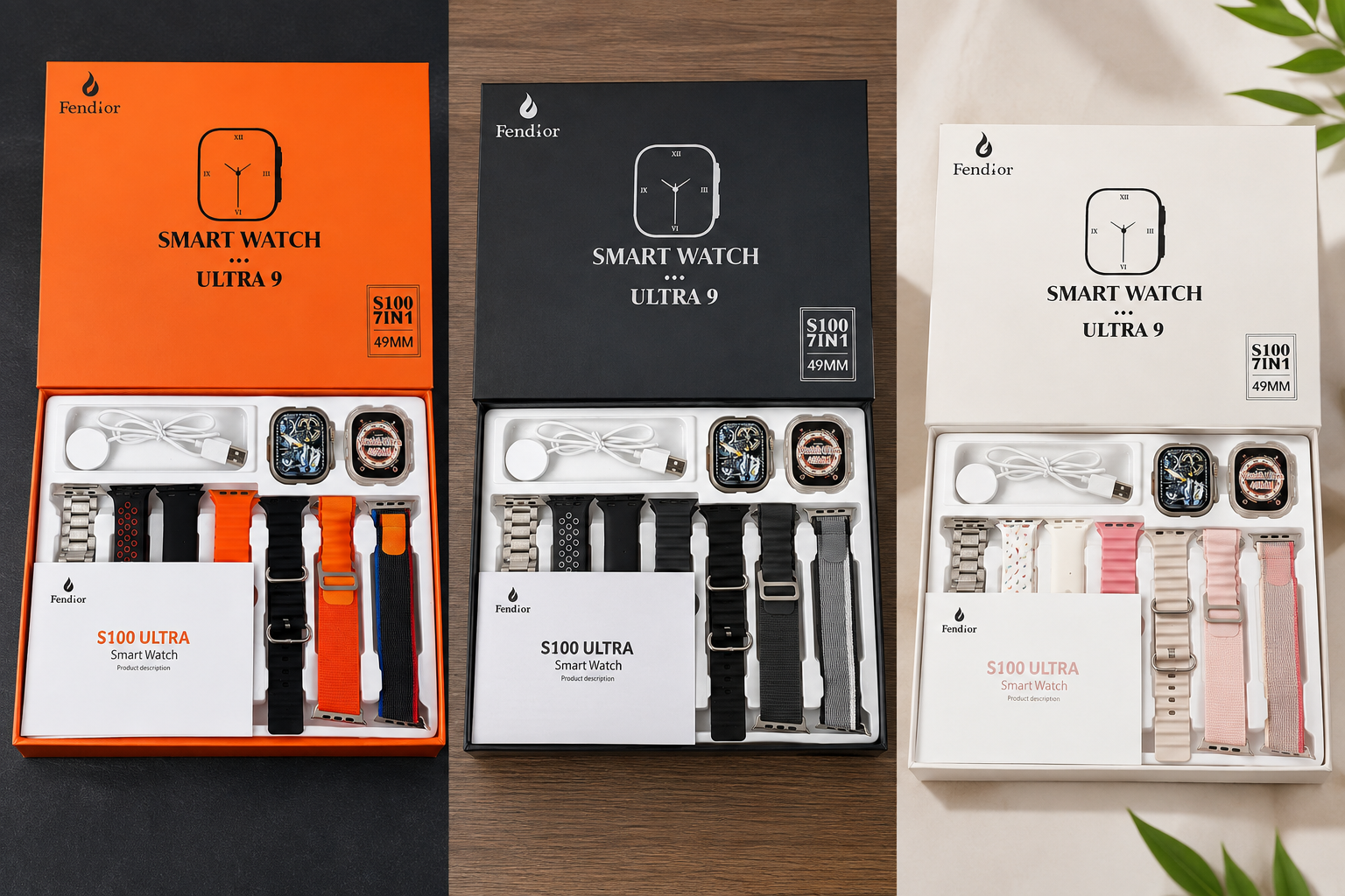 S100 ULTRA 7 in 1 smart watch  health monitoring  fitness tracking notifications calls and messages 