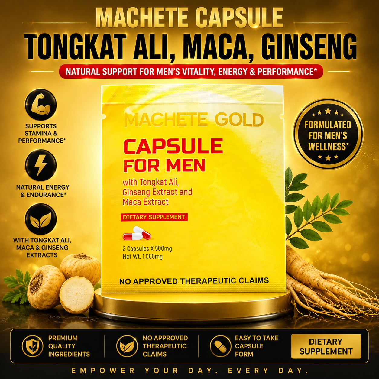 Machete 5s Capsule Pack â€“ 5 Capsules | Premium Herbal Supplement