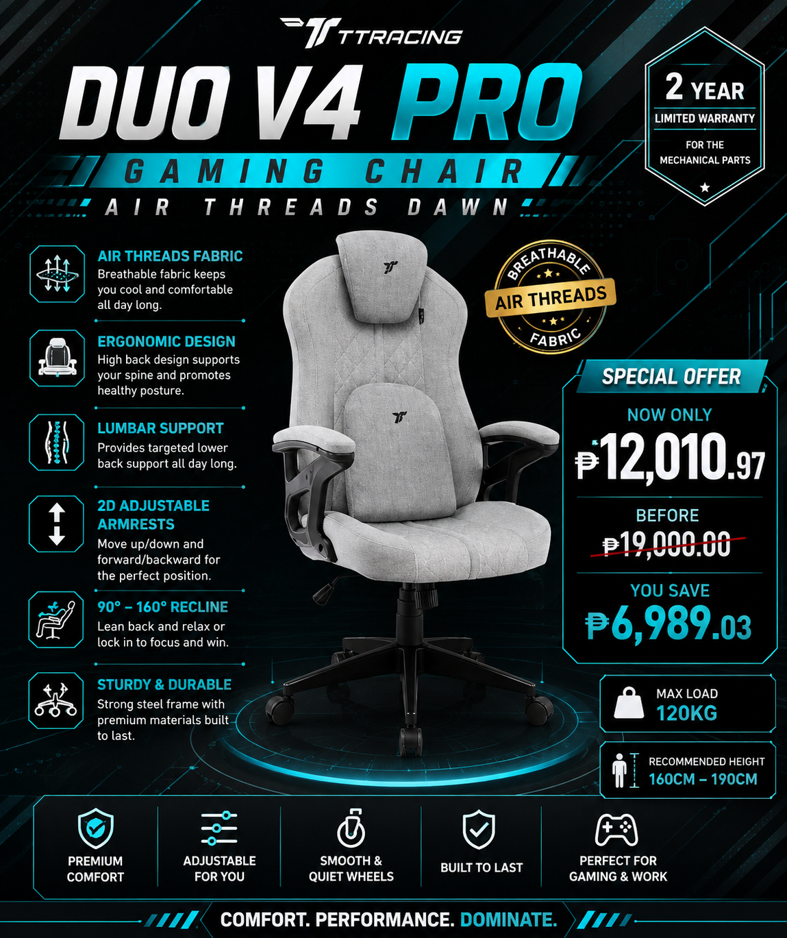 T-Gaming Chair Air Threads