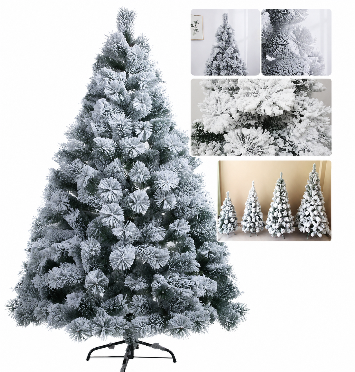 4FT SNOW FROSTED CHRISTMAS TREE – Premium Winter Wonderland Tree Xmas tree