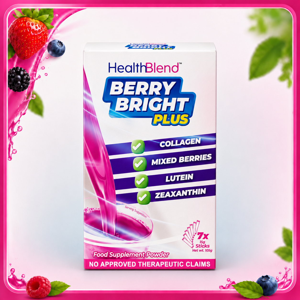 Berry Bright Plus Powder Drink